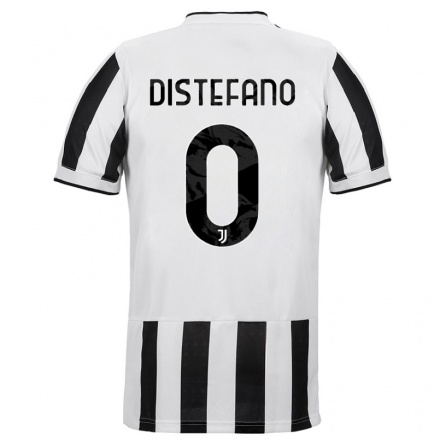 Kinder Fußball Gaia Distefano #0 Weiß Schwarz Heimtrikot Trikot 2021/22 T-Shirt