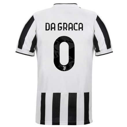 Kinder Fußball Marco Da Graca #0 Weiß Schwarz Heimtrikot Trikot 2021/22 T-shirt