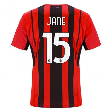 Kinder Fußball Refiloe Jane #15 Rot Schwarz Heimtrikot Trikot 2021/22 T-shirt