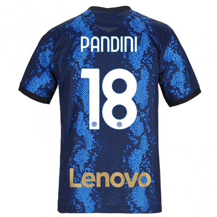 Kinder Fußball Marta Pandini #18 Dunkelblau Heimtrikot Trikot 2021/22 T-Shirt