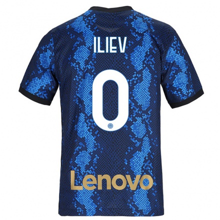 Kinder Fußball Nikola Iliev #0 Dunkelblau Heimtrikot Trikot 2021/22 T-Shirt