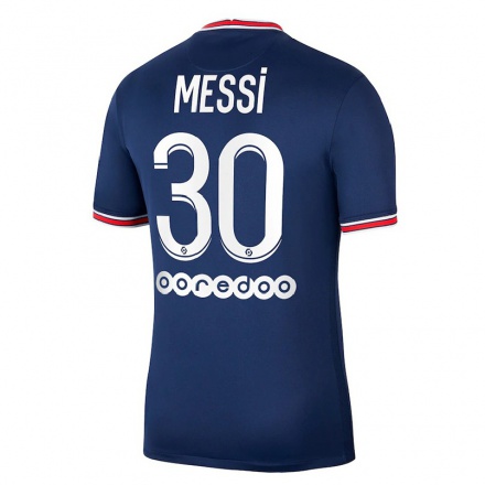 Kinder Fußball Lionel Messi #30 Kastanienbraun Heimtrikot Trikot 2021/22 T-Shirt