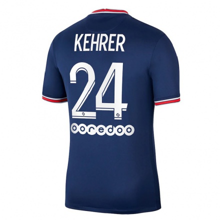 Kinder Fußball Thilo Kehrer #24 Dunkelblau Heimtrikot Trikot 2021/22 T-shirt