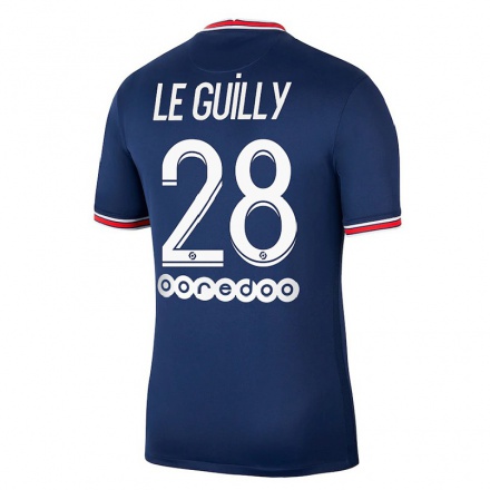 Kinder Fußball Jade Le Guilly #28 Dunkelblau Heimtrikot Trikot 2021/22 T-Shirt