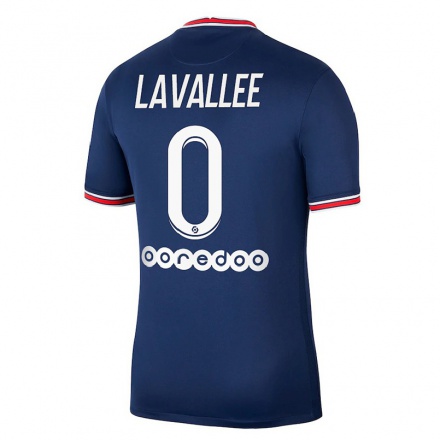 Kinder Fußball Lucas Lavallee #0 Dunkelblau Heimtrikot Trikot 2021/22 T-shirt