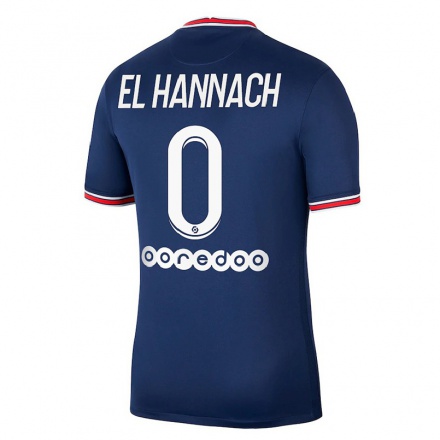 Kinder Fußball Younes El Hannach #0 Dunkelblau Heimtrikot Trikot 2021/22 T-Shirt