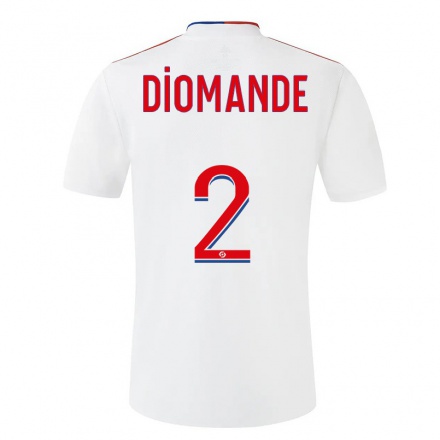 Kinder Fußball Sinaly Diomande #2 Weiß Heimtrikot Trikot 2021/22 T-Shirt