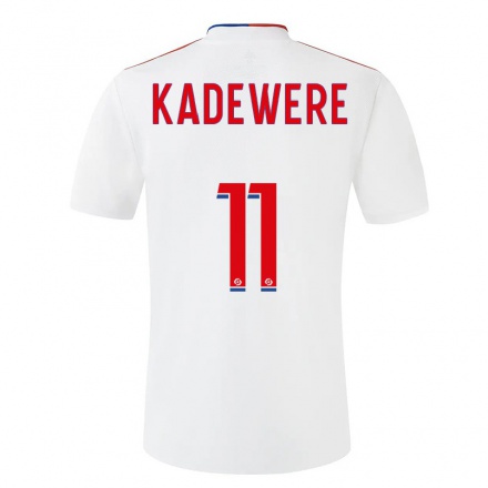 Kinder Fußball Tino Kadewere #11 Weiß Heimtrikot Trikot 2021/22 T-Shirt