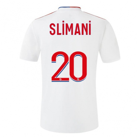 Kinder Fußball Islam Slimani #20 Weiß Heimtrikot Trikot 2021/22 T-Shirt