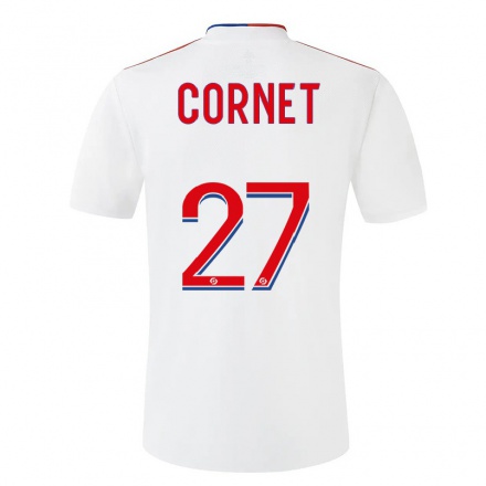 Kinder Fußball Maxwel Cornet #27 Weiß Heimtrikot Trikot 2021/22 T-Shirt