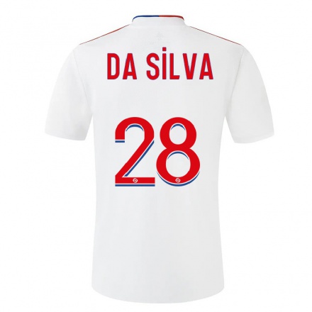 Kinder Fußball Florent Da Silva #28 Weiß Heimtrikot Trikot 2021/22 T-Shirt