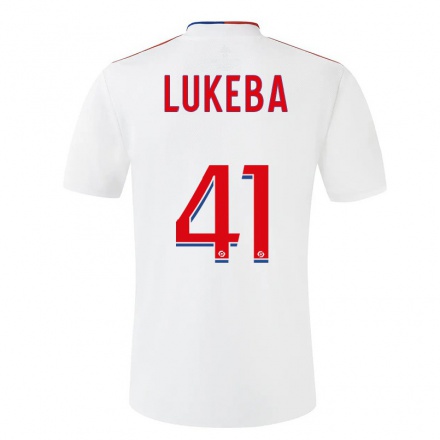 Kinder Fußball Castello Lukeba #41 Weiß Heimtrikot Trikot 2021/22 T-Shirt