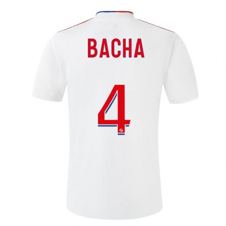 Kinder Fußball Selma Bacha #4 Weiß Heimtrikot Trikot 2021/22 T-Shirt