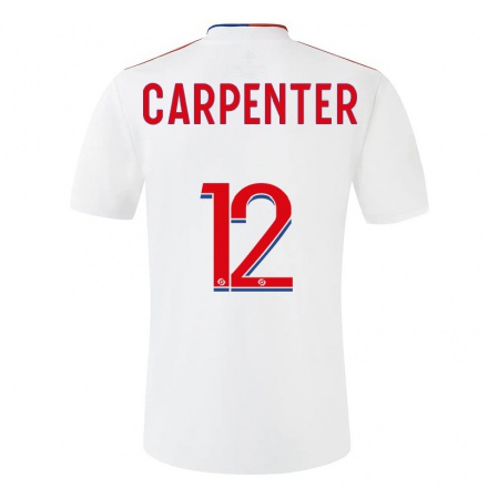 Kinder Fußball Ellie Carpenter #12 Weiß Heimtrikot Trikot 2021/22 T-Shirt