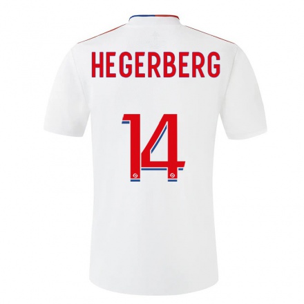 Kinder Fußball Ada Hegerberg #14 Weiß Heimtrikot Trikot 2021/22 T-Shirt