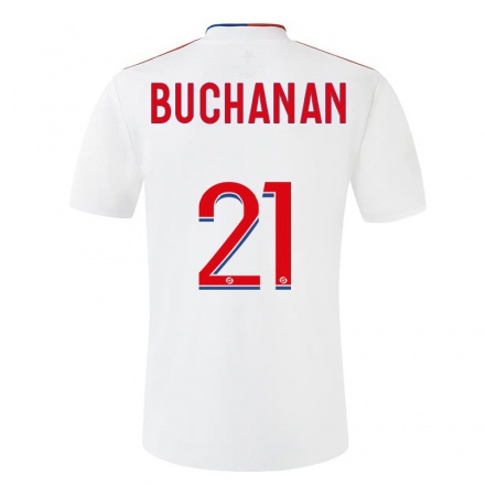 Kinder Fußball Kadeisha Buchanan #21 Weiß Heimtrikot Trikot 2021/22 T-Shirt