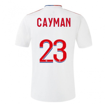 Kinder Fußball Janice Cayman #23 Weiß Heimtrikot Trikot 2021/22 T-Shirt