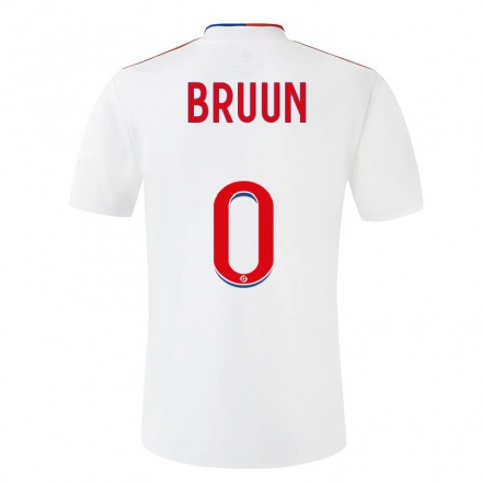Kinder Fußball Signe Bruun #0 Weiß Heimtrikot Trikot 2021/22 T-Shirt