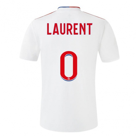Kinder Fußball Emelyne Laurent #0 Weiß Heimtrikot Trikot 2021/22 T-Shirt