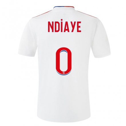 Kinder Fußball Abdoulaye Ndiaye #0 Weiß Heimtrikot Trikot 2021/22 T-Shirt