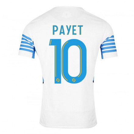 Kinder Fußball Dimitri Payet #10 Weiß Heimtrikot Trikot 2021/22 T-Shirt