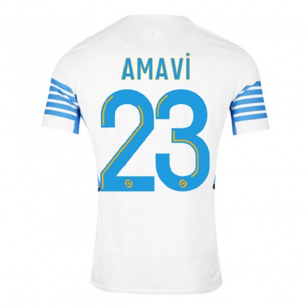Kinder Fußball Amavi #23 Weiß Heimtrikot Trikot 2021/22 T-Shirt