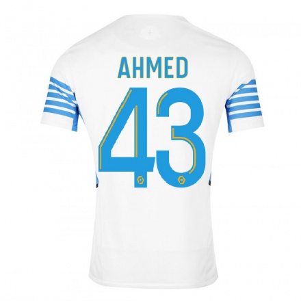Kinder Fußball Nassim Ahmed #43 Weiß Heimtrikot Trikot 2021/22 T-Shirt