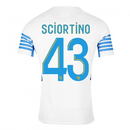 Kinder Fußball Paolo Sciortino #43 Weiß Heimtrikot Trikot 2021/22 T-Shirt