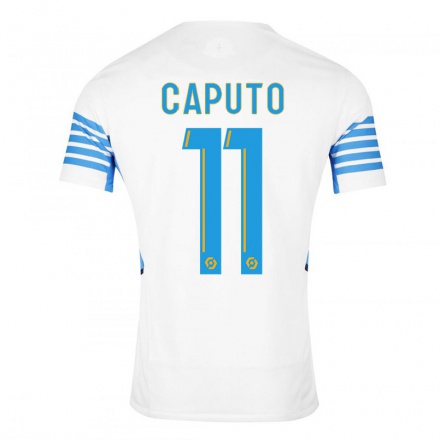 Kinder Fußball Cindy Caputo #11 Weiß Heimtrikot Trikot 2021/22 T-Shirt