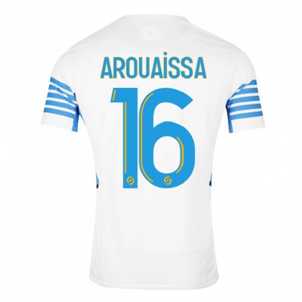 Kinder Fußball Ines Arouaissa #16 Weiß Heimtrikot Trikot 2021/22 T-Shirt