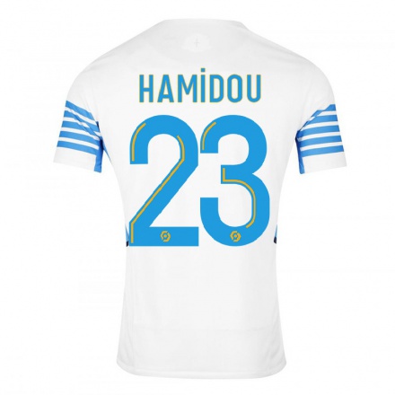 Kinder Fußball Jamila Hamidou #23 Weiß Heimtrikot Trikot 2021/22 T-Shirt