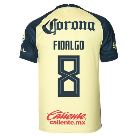 Kinder Fußball Alvaro Fidalgo #8 Gelb Heimtrikot Trikot 2021/22 T-Shirt
