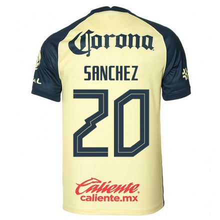 Kinder Fußball Richard Sanchez #20 Gelb Heimtrikot Trikot 2021/22 T-Shirt