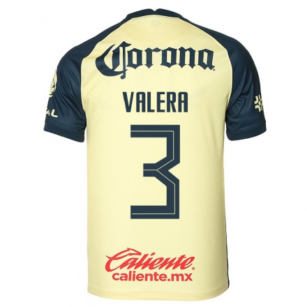 Kinder Fußball Selene Valera #3 Gelb Heimtrikot Trikot 2021/22 T-Shirt