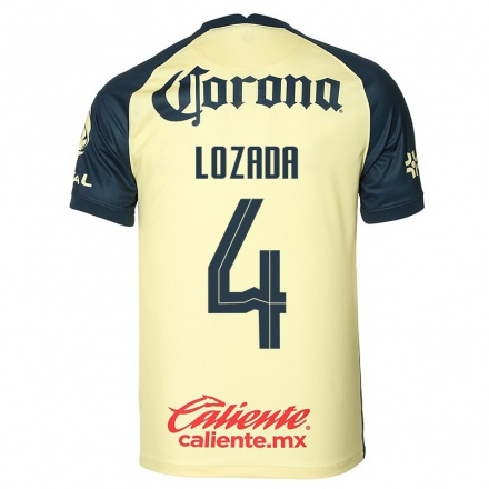 Kinder Fußball Ana Lozada #4 Gelb Heimtrikot Trikot 2021/22 T-Shirt