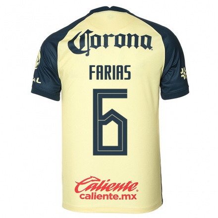 Kinder Fußball Janelly Farias #6 Gelb Heimtrikot Trikot 2021/22 T-Shirt