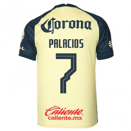 Kinder Fußball Kiana Palacios #7 Gelb Heimtrikot Trikot 2021/22 T-Shirt