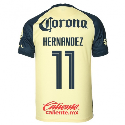 Kinder Fußball Montserrat Hernandez #11 Gelb Heimtrikot Trikot 2021/22 T-Shirt