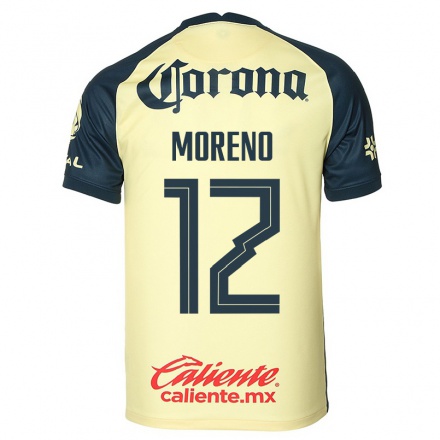 Kinder Fußball Zaira Moreno #12 Gelb Heimtrikot Trikot 2021/22 T-Shirt