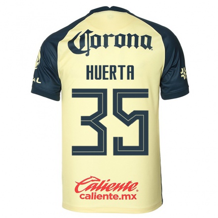 Kinder Fußball Renata Huerta #35 Gelb Heimtrikot Trikot 2021/22 T-Shirt