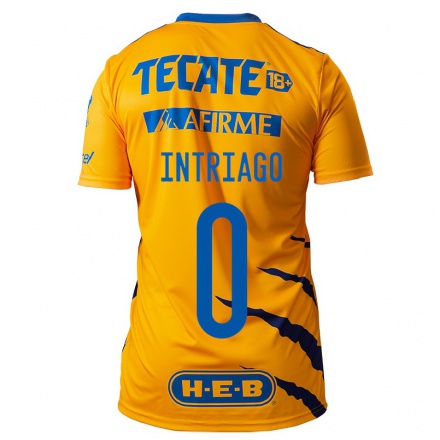 Kinder Fußball Jefferson Intriago #0 Gelb Heimtrikot Trikot 2021/22 T-shirt