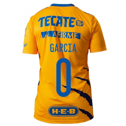 Kinder Fußball Jose Garcia #0 Gelb Heimtrikot Trikot 2021/22 T-Shirt