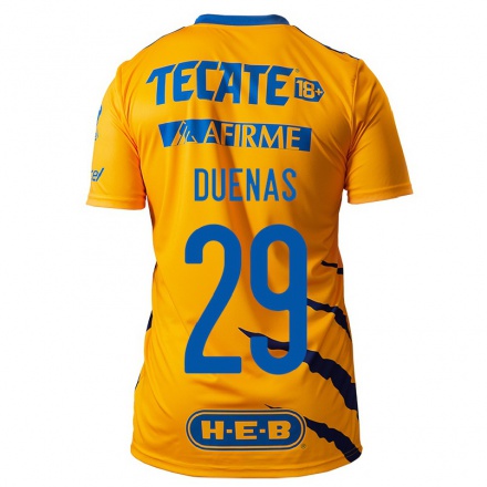 Kinder Fußball Jesus Duenas #29 Gelb Heimtrikot Trikot 2021/22 T-Shirt