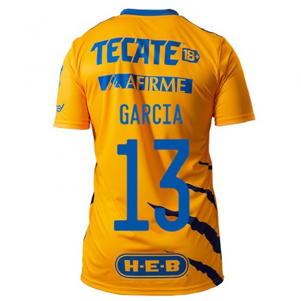 Kinder Fußball Miriam Garcia #13 Gelb Heimtrikot Trikot 2021/22 T-Shirt