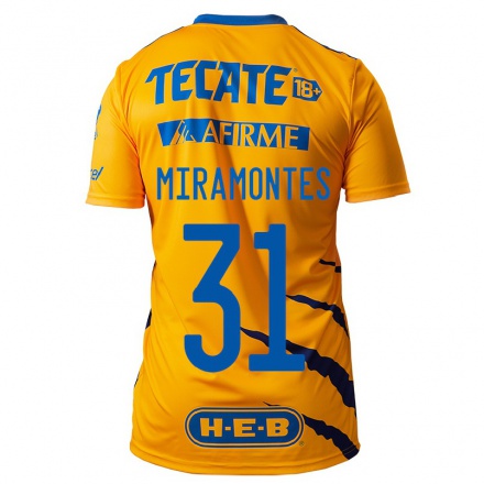 Kinder Fußball Natalia Miramontes #31 Gelb Heimtrikot Trikot 2021/22 T-Shirt
