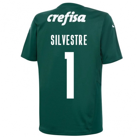 Kinder Fußball Vinicius Silvestre #1 Dunkelgrün Heimtrikot Trikot 2021/22 T-Shirt