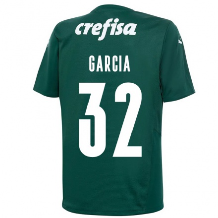Kinder Fußball Gustavo Garcia #32 Dunkelgrün Heimtrikot Trikot 2021/22 T-shirt