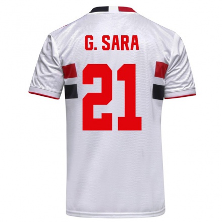 Kinder Fußball Gabriel Sara #21 Weiß Heimtrikot Trikot 2021/22 T-Shirt