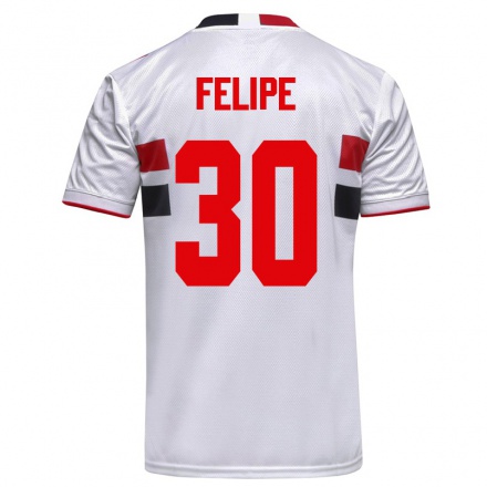 Kinder Fußball Everton Felipe #30 Weiß Heimtrikot Trikot 2021/22 T-shirt