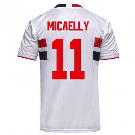 Kinder Fußball Micaelly #11 Weiß Heimtrikot Trikot 2021/22 T-Shirt